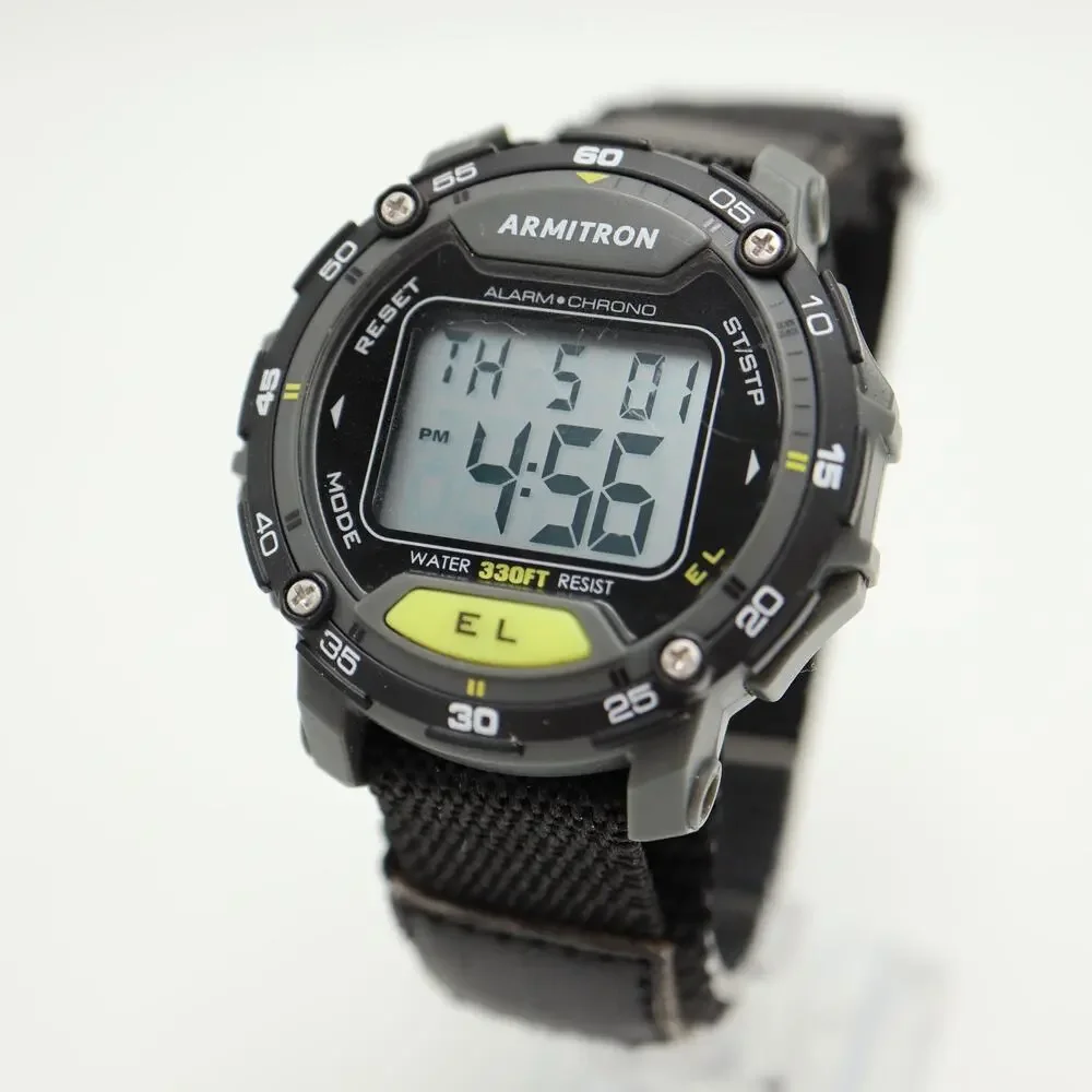 Vintage Armitron 43mm Digital Sport Watch Alarm Chronograph w New Battery